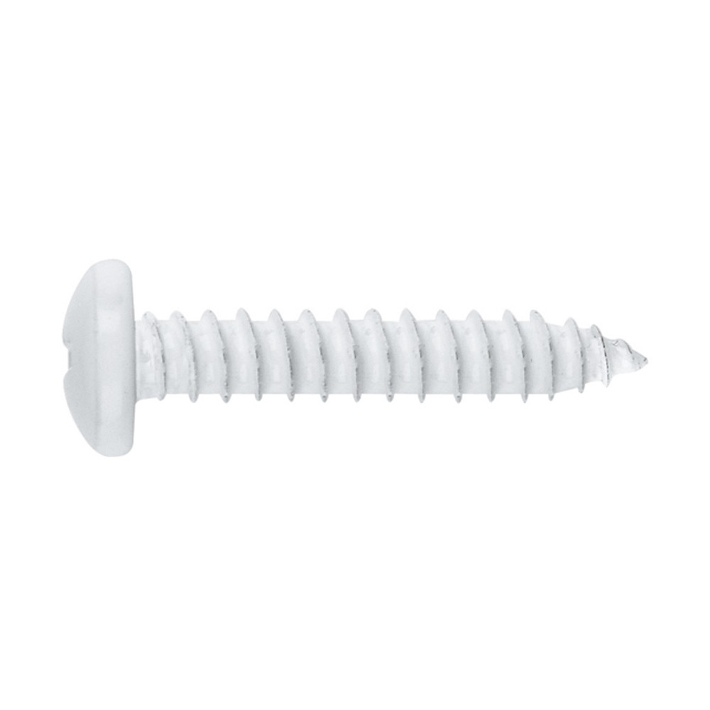 DIN-7981 HP B [CP] Tornillo rosca chapa con cabeza alomada. Pintado blanco. Huella PH